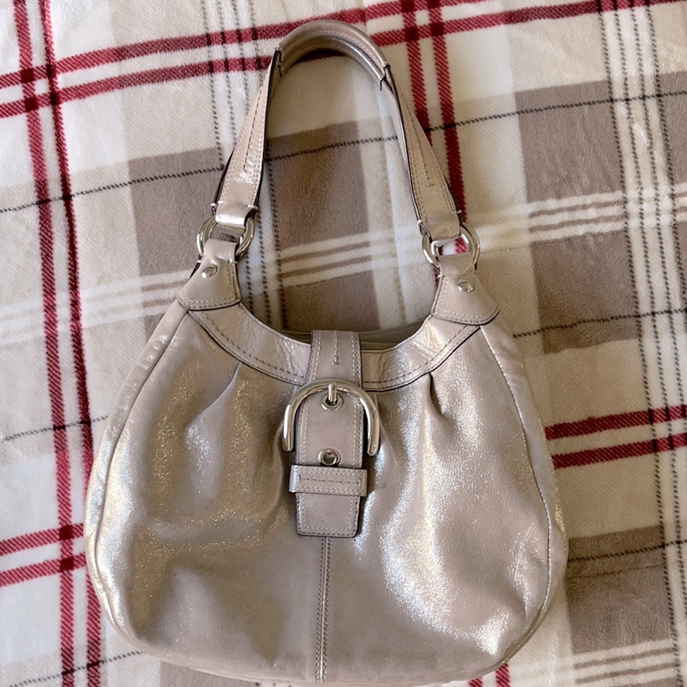 Coach F15075 Lynn Soho Metallic Shimmer Handbag